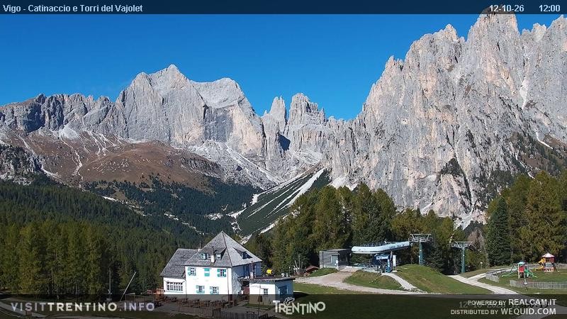 Archived image Webcam Torri del Vajolet - Val di Fassa