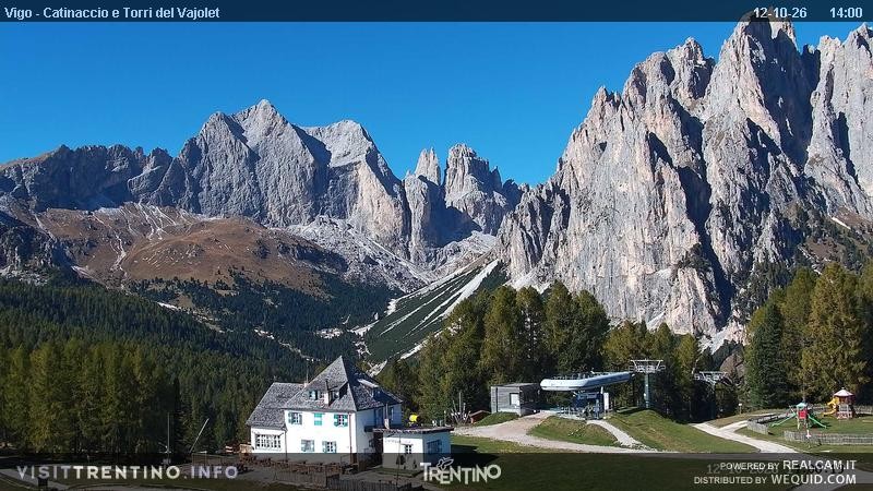 Archived image Webcam Torri del Vajolet - Val di Fassa
