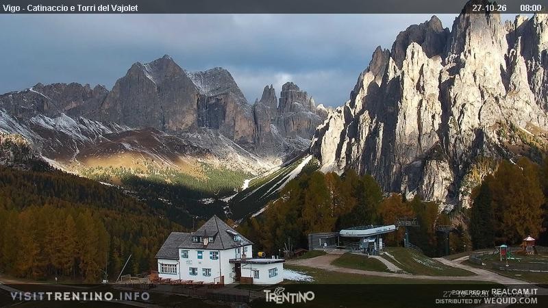 Archived image Webcam Torri del Vajolet - Val di Fassa