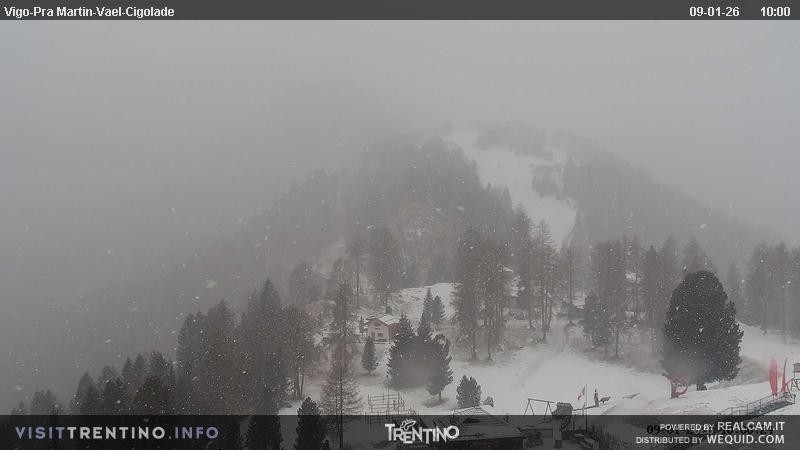 Archiv Foto Webcam Bergstation des Sesselliftes Pian Pecei-Pra Martin