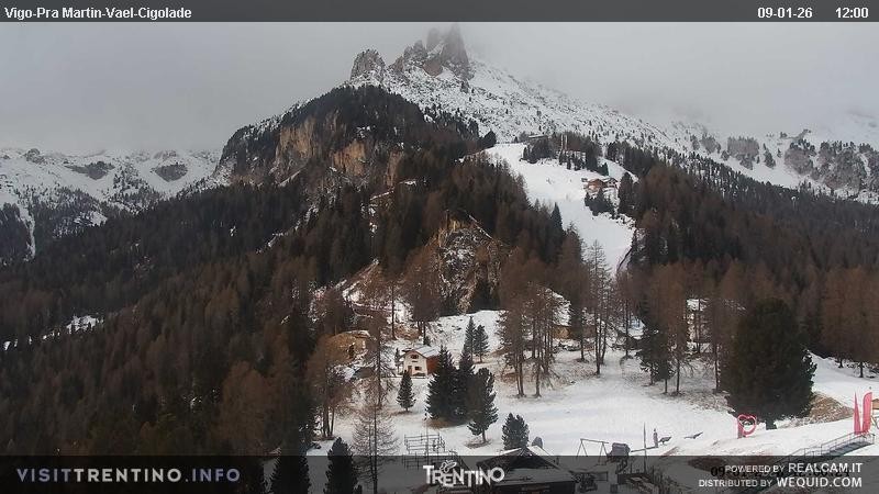 Archiv Foto Webcam Bergstation des Sesselliftes Pian Pecei-Pra Martin