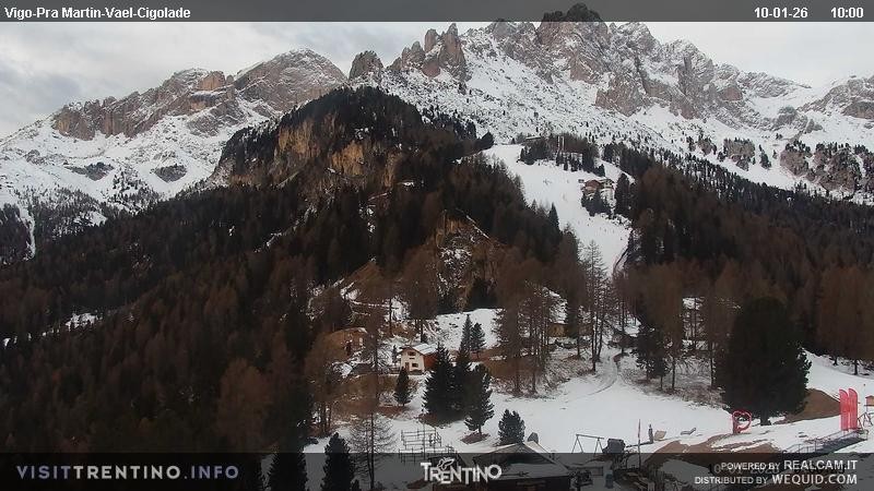 Archived image Webcam Top station of the Pian Pecei-Pra Martin chair lift