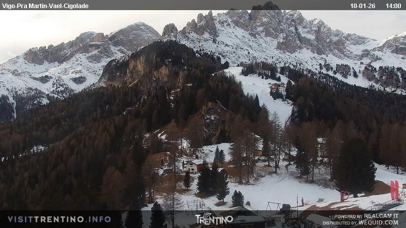 Archived image Webcam Top station of the Pian Pecei-Pra Martin chair lift