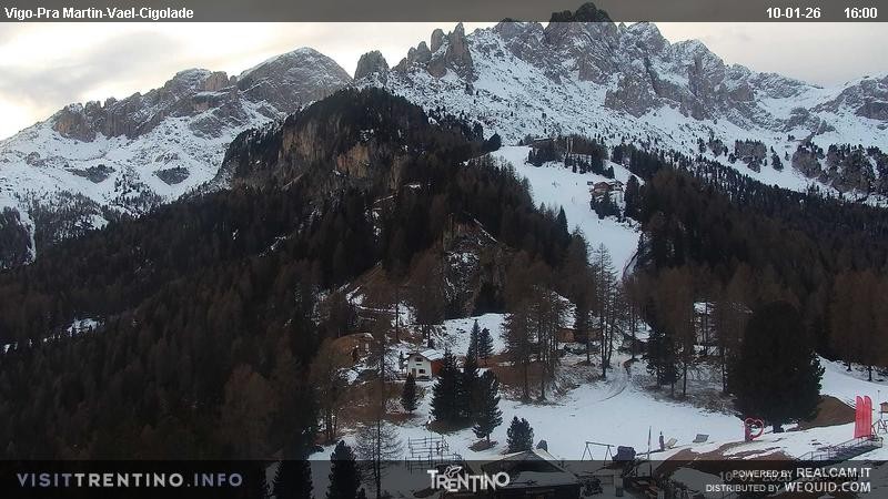 Archived image Webcam Top station of the Pian Pecei-Pra Martin chair lift