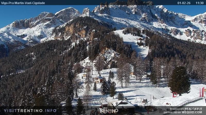 Archiv Foto Webcam Bergstation des Sesselliftes Pian Pecei-Pra Martin