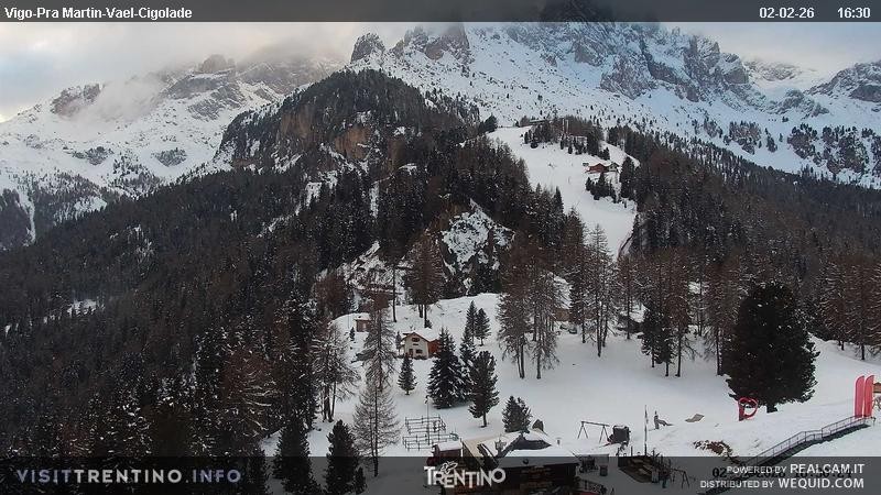 Archiv Foto Webcam Bergstation des Sesselliftes Pian Pecei-Pra Martin