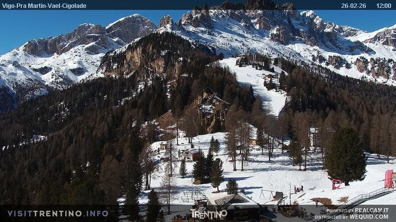 Archived image Webcam Top station of the Pian Pecei-Pra Martin chair lift