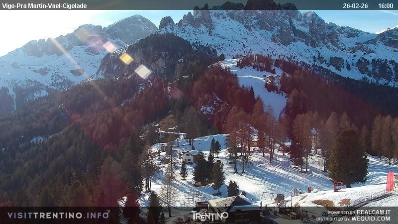 Archived image Webcam Top station of the Pian Pecei-Pra Martin chair lift