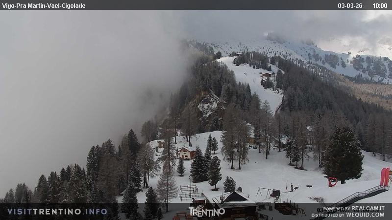 Archiv Foto Webcam Bergstation des Sesselliftes Pian Pecei-Pra Martin