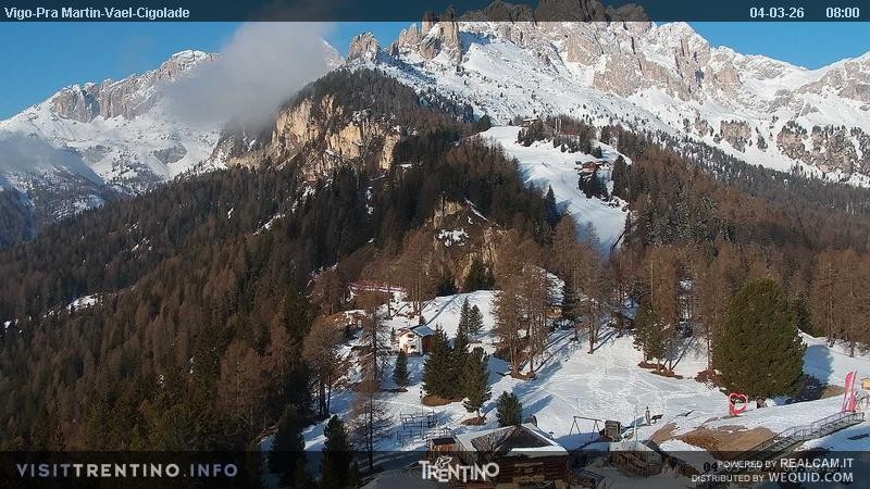 Archived image Webcam Top station of the Pian Pecei-Pra Martin chair lift