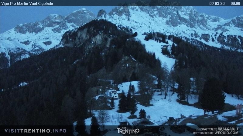 Archiv Foto Webcam Bergstation des Sesselliftes Pian Pecei-Pra Martin