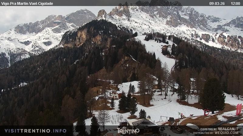 Archiv Foto Webcam Bergstation des Sesselliftes Pian Pecei-Pra Martin