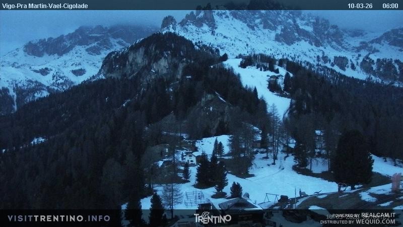 Archiv Foto Webcam Bergstation des Sesselliftes Pian Pecei-Pra Martin