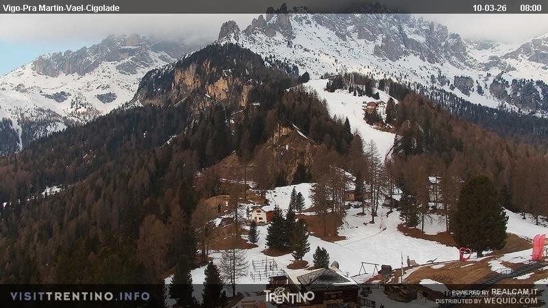 Archiv Foto Webcam Bergstation des Sesselliftes Pian Pecei-Pra Martin