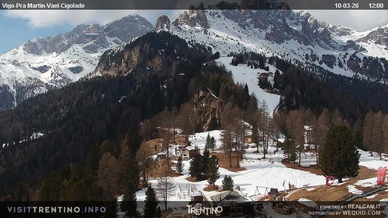 Archiv Foto Webcam Bergstation des Sesselliftes Pian Pecei-Pra Martin