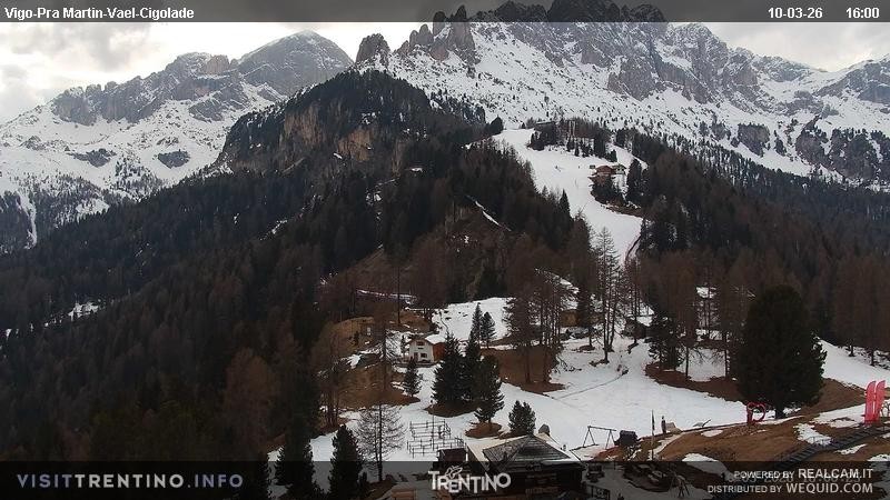 Archiv Foto Webcam Bergstation des Sesselliftes Pian Pecei-Pra Martin