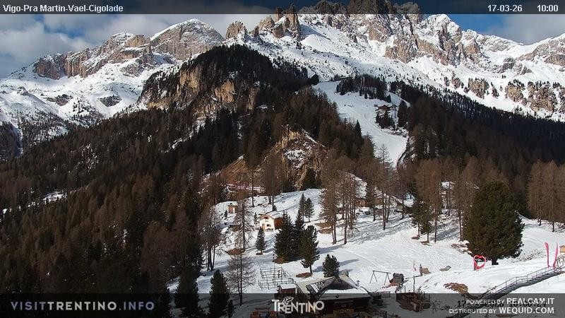Archiv Foto Webcam Bergstation des Sesselliftes Pian Pecei-Pra Martin