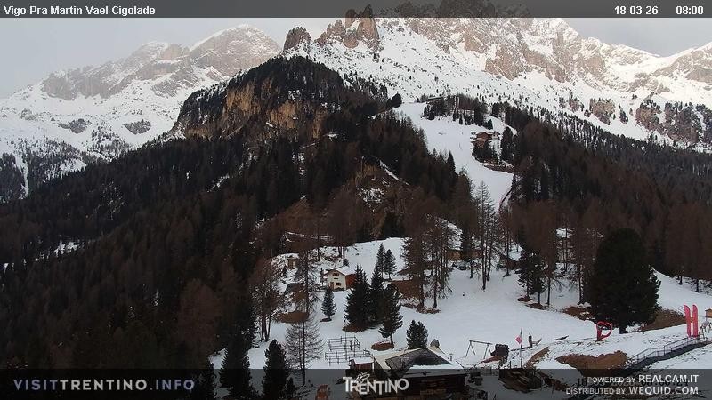 Archiv Foto Webcam Bergstation des Sesselliftes Pian Pecei-Pra Martin