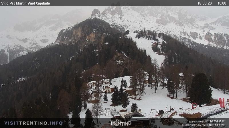 Archiv Foto Webcam Bergstation des Sesselliftes Pian Pecei-Pra Martin