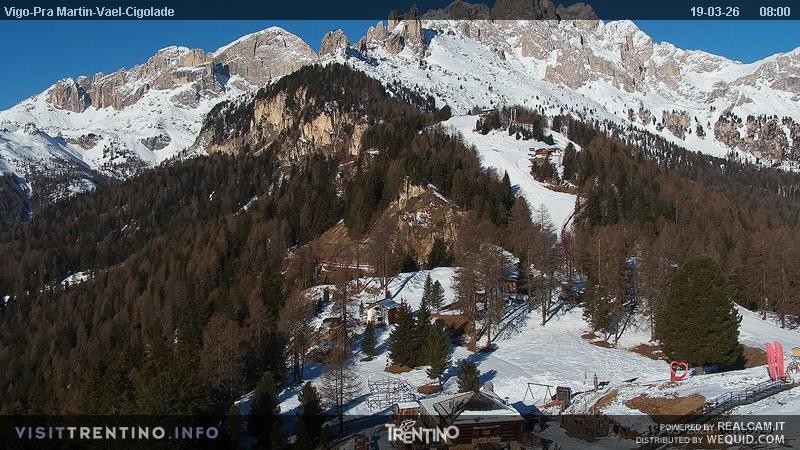 Archiv Foto Webcam Bergstation des Sesselliftes Pian Pecei-Pra Martin