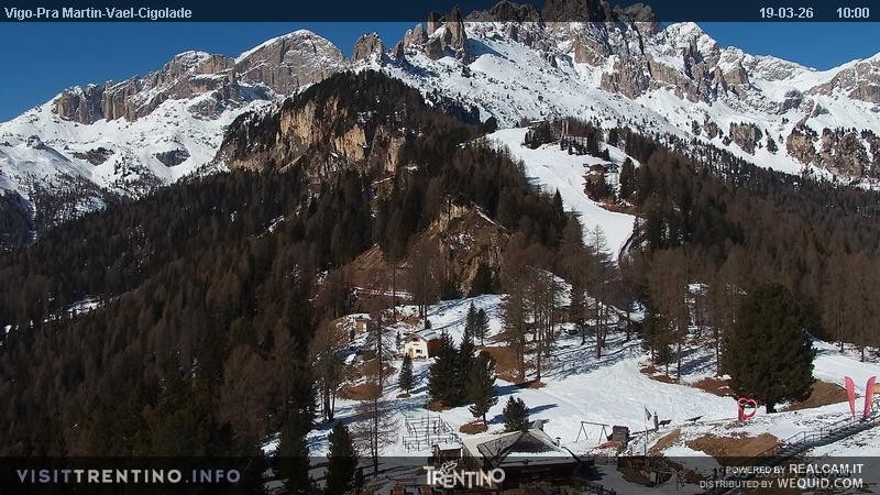 Archiv Foto Webcam Bergstation des Sesselliftes Pian Pecei-Pra Martin