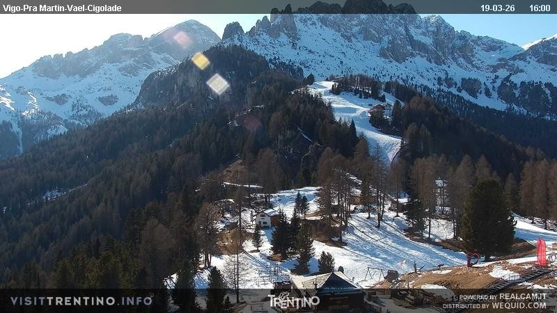 Archiv Foto Webcam Bergstation des Sesselliftes Pian Pecei-Pra Martin