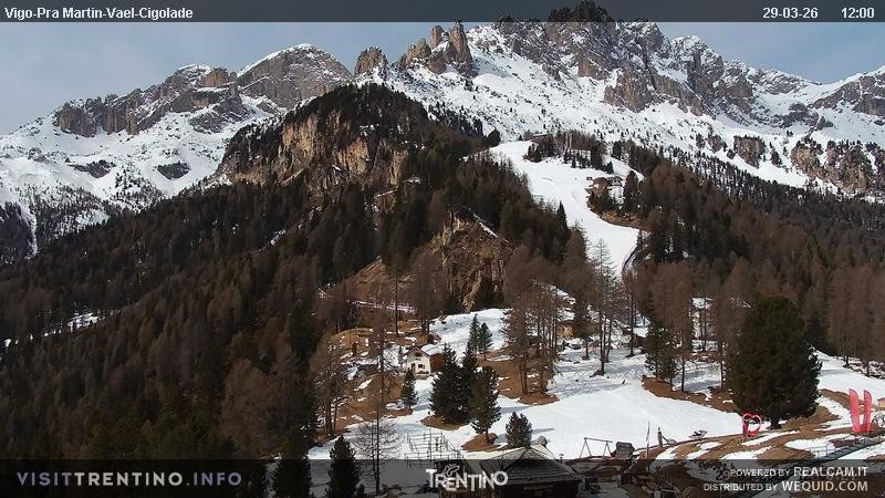 Archiv Foto Webcam Bergstation des Sesselliftes Pian Pecei-Pra Martin