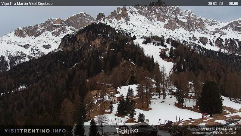 Archiv Foto Webcam Bergstation des Sesselliftes Pian Pecei-Pra Martin