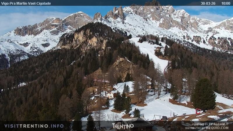 Archiv Foto Webcam Bergstation des Sesselliftes Pian Pecei-Pra Martin