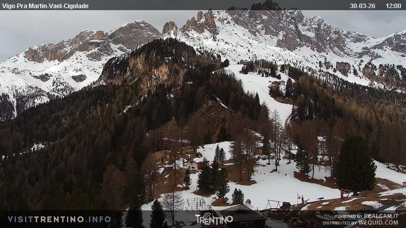 Archiv Foto Webcam Bergstation des Sesselliftes Pian Pecei-Pra Martin