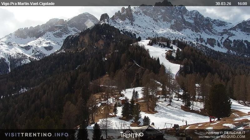 Archiv Foto Webcam Bergstation des Sesselliftes Pian Pecei-Pra Martin