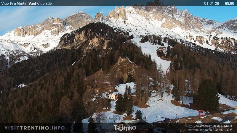 Archived image Webcam Top station of the Pian Pecei-Pra Martin chair lift