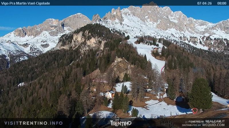 Archiv Foto Webcam Bergstation des Sesselliftes Pian Pecei-Pra Martin