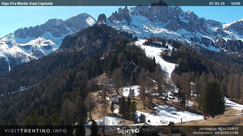 Archiv Foto Webcam Bergstation des Sesselliftes Pian Pecei-Pra Martin