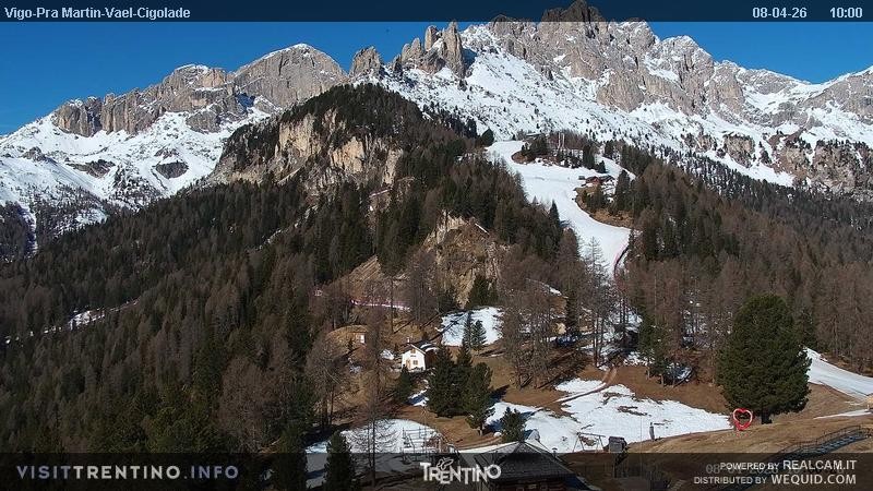 Archiv Foto Webcam Bergstation des Sesselliftes Pian Pecei-Pra Martin
