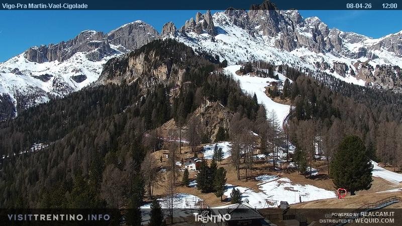 Archiv Foto Webcam Bergstation des Sesselliftes Pian Pecei-Pra Martin