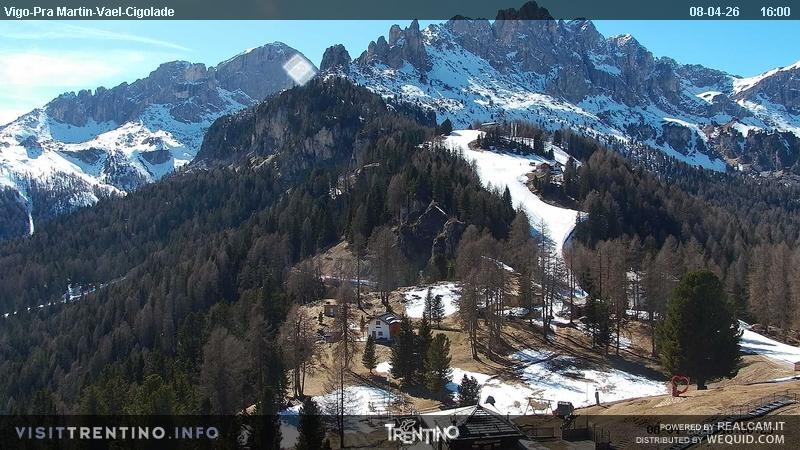 Archiv Foto Webcam Bergstation des Sesselliftes Pian Pecei-Pra Martin