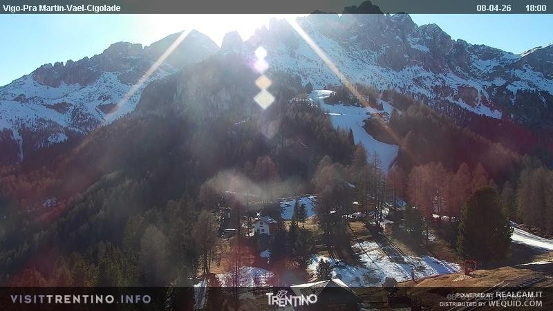 Archiv Foto Webcam Bergstation des Sesselliftes Pian Pecei-Pra Martin