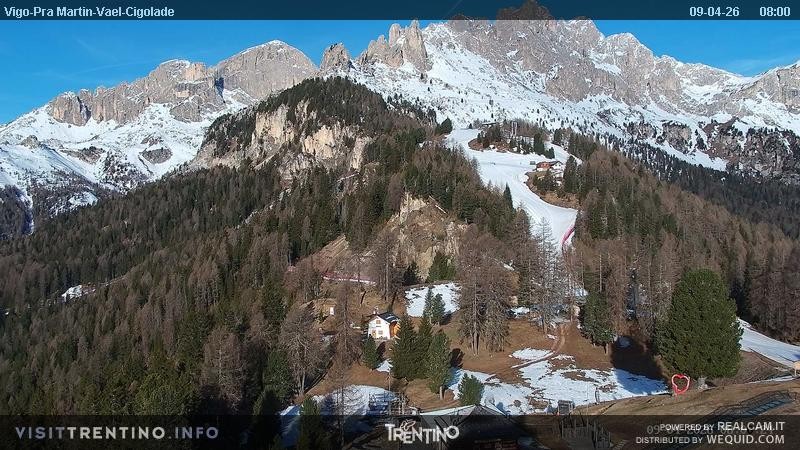 Archived image Webcam Top station of the Pian Pecei-Pra Martin chair lift