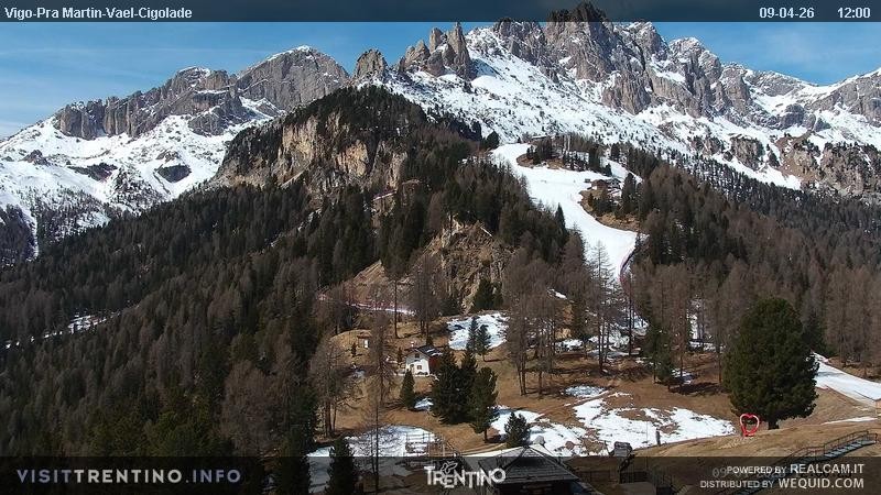 Archived image Webcam Top station of the Pian Pecei-Pra Martin chair lift