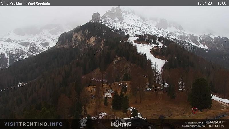 Archiv Foto Webcam Bergstation des Sesselliftes Pian Pecei-Pra Martin