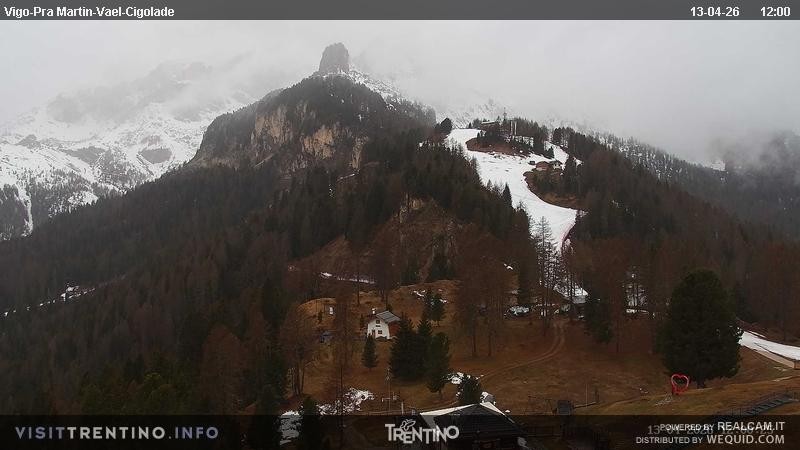 Archived image Webcam Top station of the Pian Pecei-Pra Martin chair lift