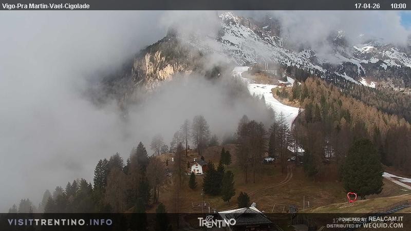 Archiv Foto Webcam Bergstation des Sesselliftes Pian Pecei-Pra Martin