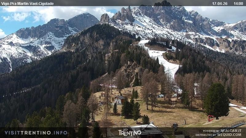 Archiv Foto Webcam Bergstation des Sesselliftes Pian Pecei-Pra Martin