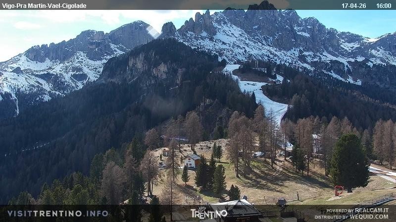 Archiv Foto Webcam Bergstation des Sesselliftes Pian Pecei-Pra Martin