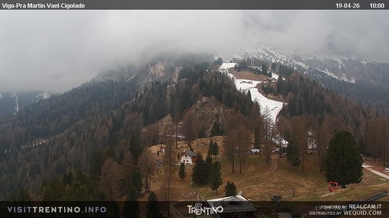 Archived image Webcam Top station of the Pian Pecei-Pra Martin chair lift