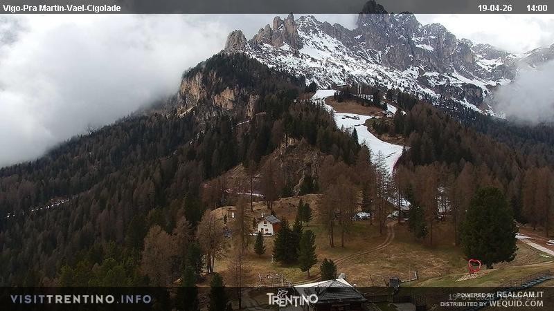 Archived image Webcam Top station of the Pian Pecei-Pra Martin chair lift