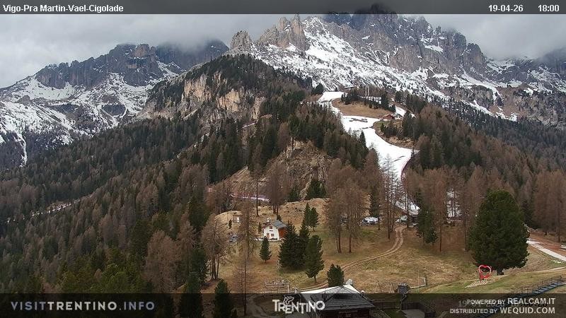 Archiv Foto Webcam Bergstation des Sesselliftes Pian Pecei-Pra Martin