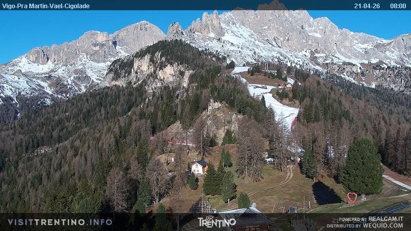 Archiv Foto Webcam Bergstation des Sesselliftes Pian Pecei-Pra Martin