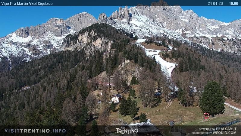 Archiv Foto Webcam Bergstation des Sesselliftes Pian Pecei-Pra Martin